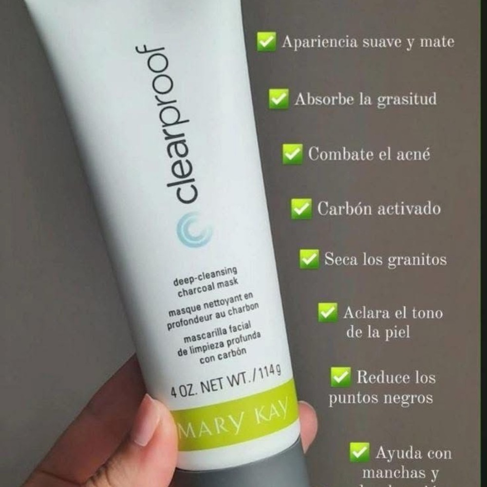 Mary Kay Clearproof Charcoal Mask - White and Green